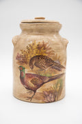 Vintage Pheasant Stoneware Canister