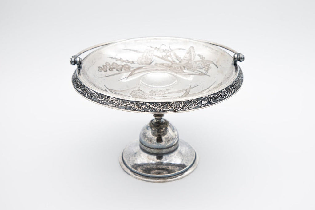 Antique Meriden Silver Plate Co. No. 1803 Butterfly Bride’s Basket