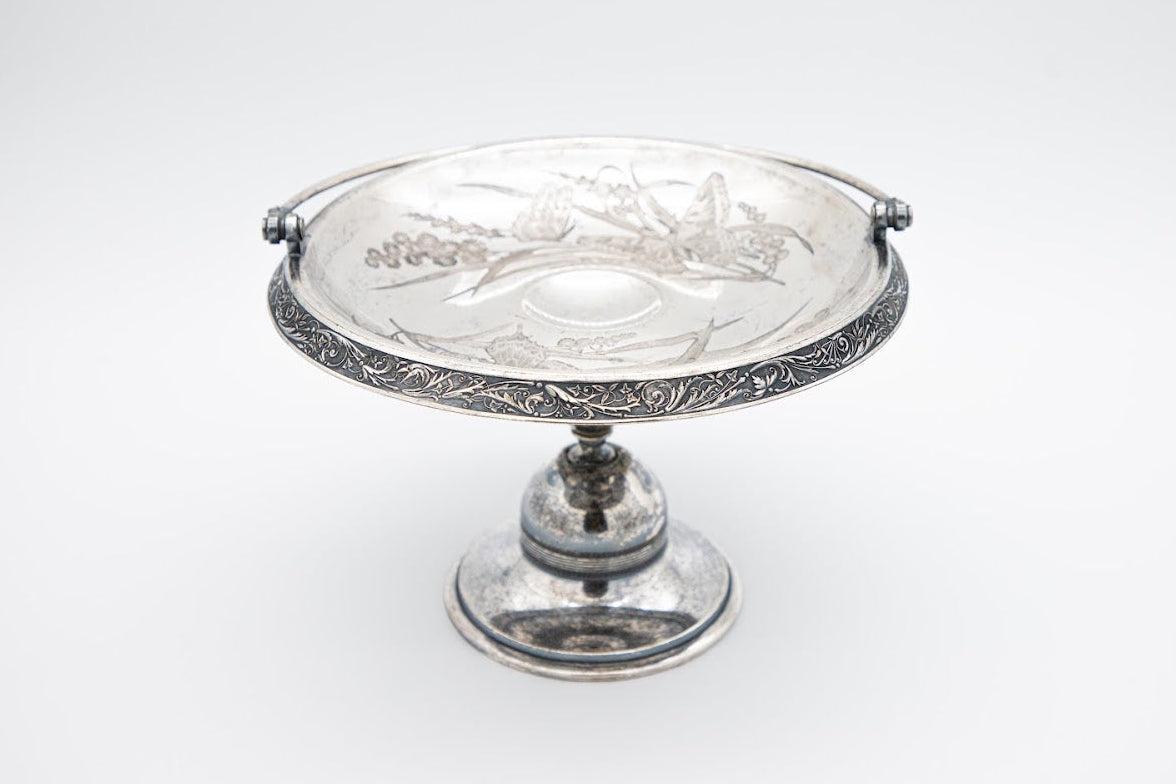 Antique Meriden Silver Plate Co. No. 1803 Butterfly Bride’s Basket