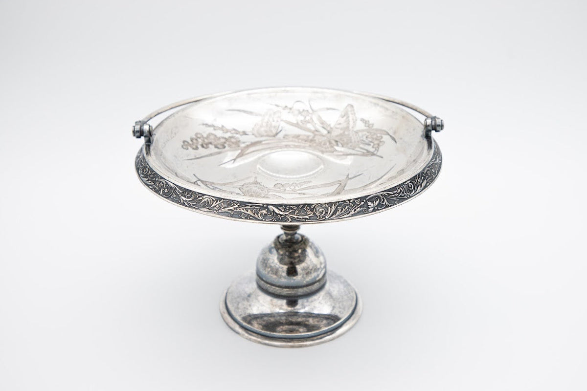 Antique Meriden Silver Plate Co. No. 1803 Butterfly Bride’s Basket