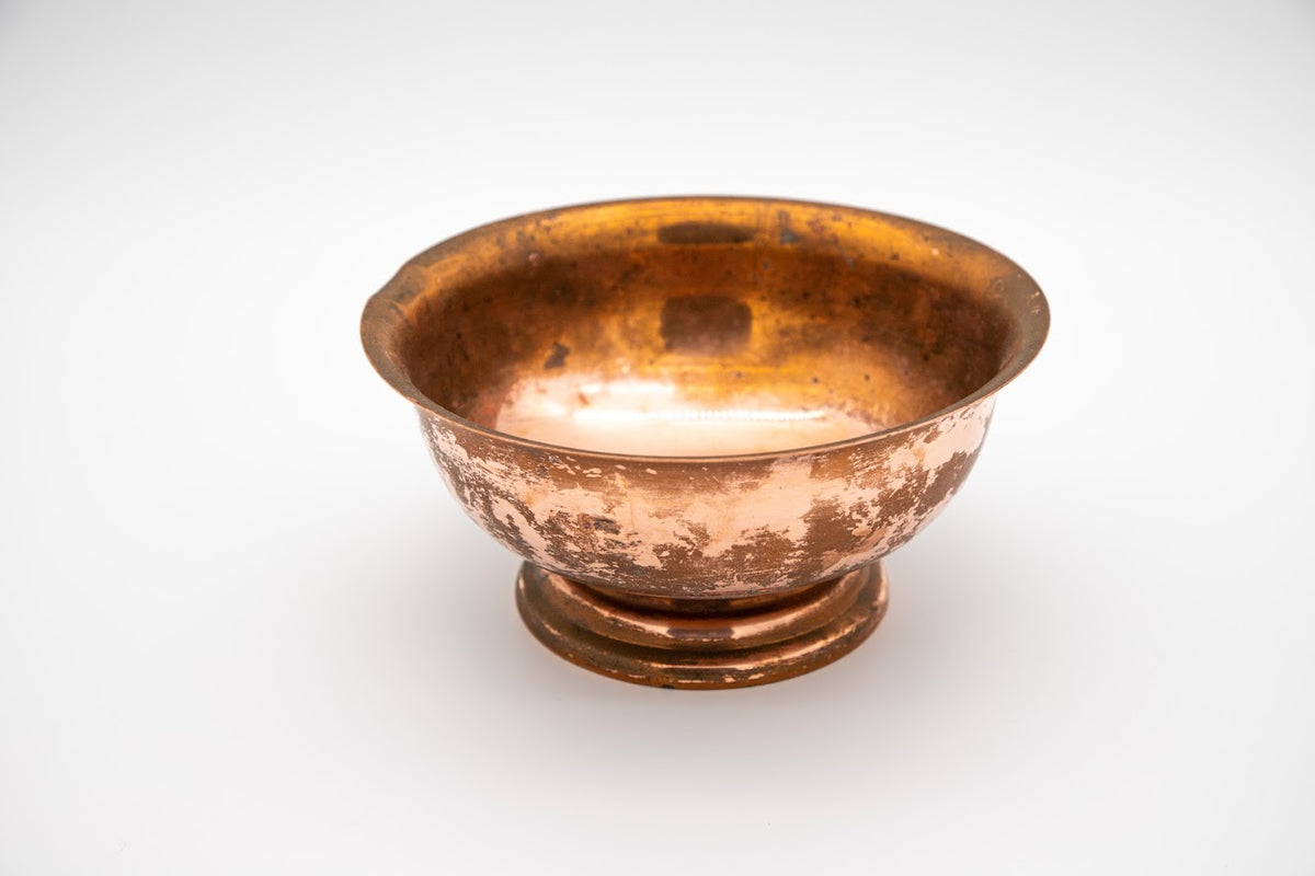Vintage Coppercraft Guild Footed Copper Bowl, Taunton Massachusetts