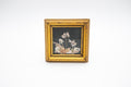 Vintage New England Real Flower Woodland Picture on Velvet