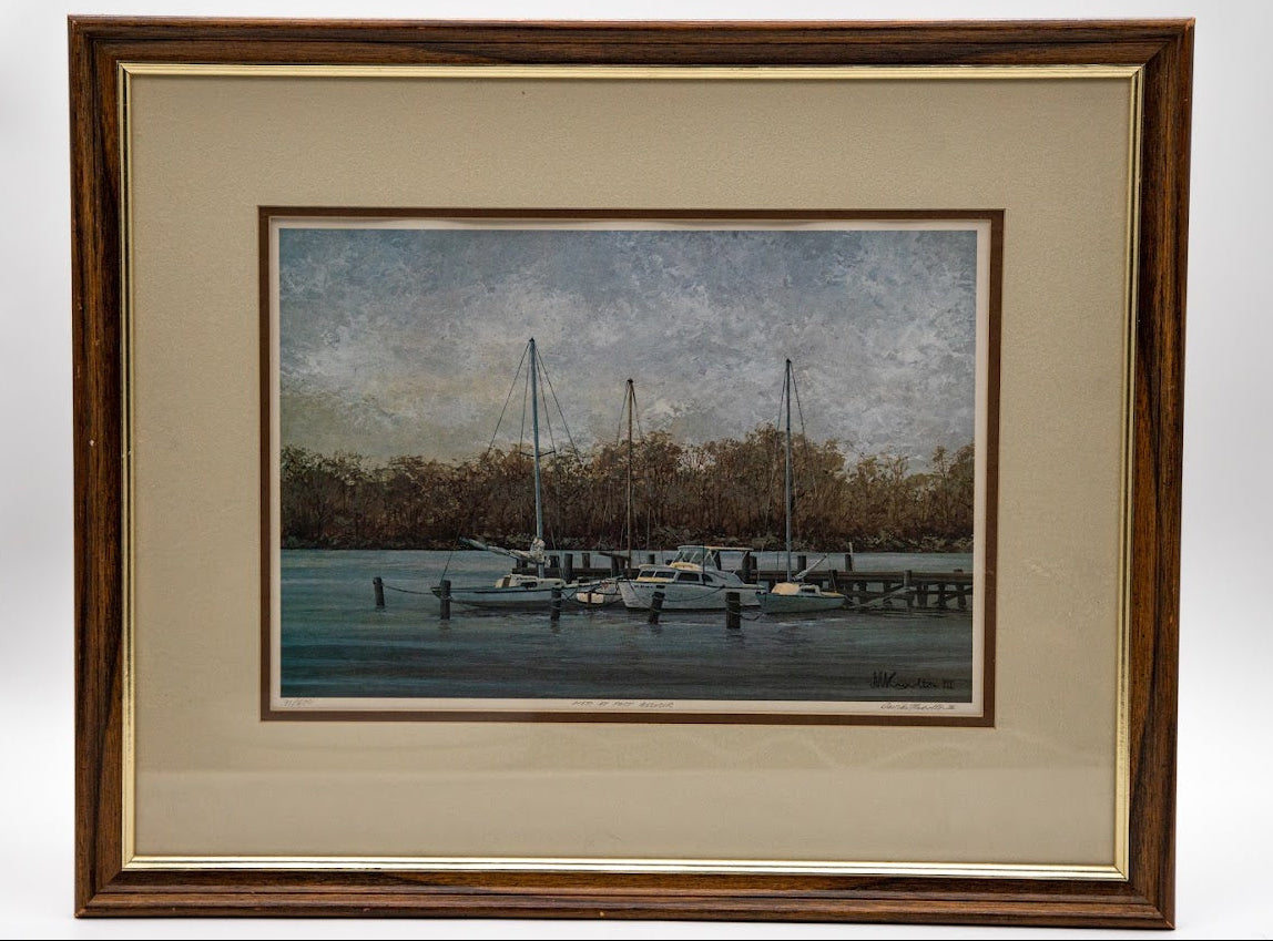 Pier at Fort Belvoir framed print by David Knowlton III, front view