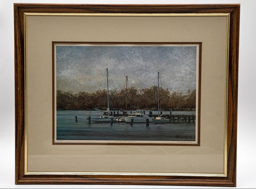 Pier at Fort Belvoir framed print by David Knowlton III, front view