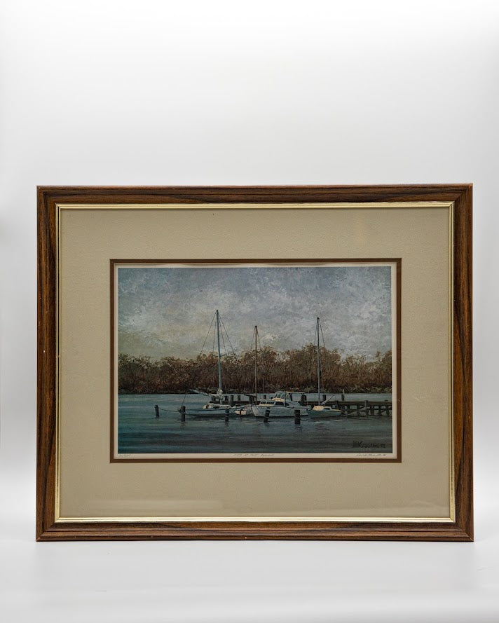 Pier at Fort Belvoir framed print, full view