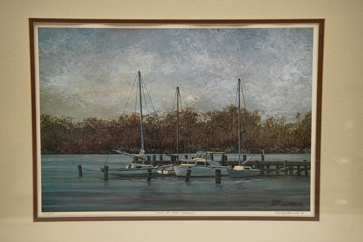 Pier at Fort Belvoir print unframed detail