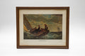 Breezing Up by Winslow Homer, vintage NGA reproduction print, framed front view