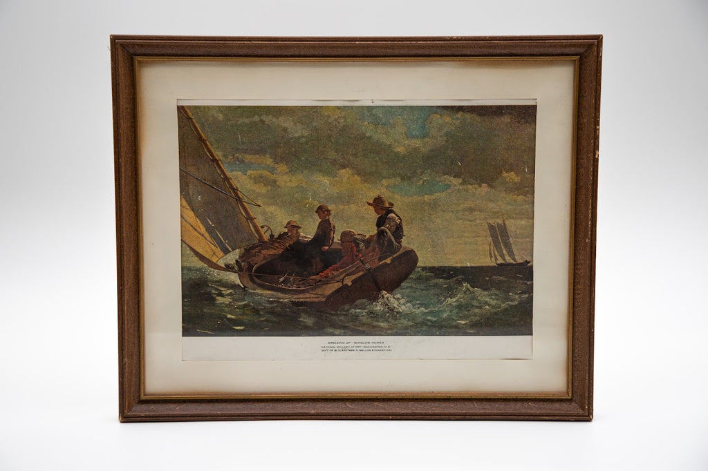 Breezing Up framed print, angled view