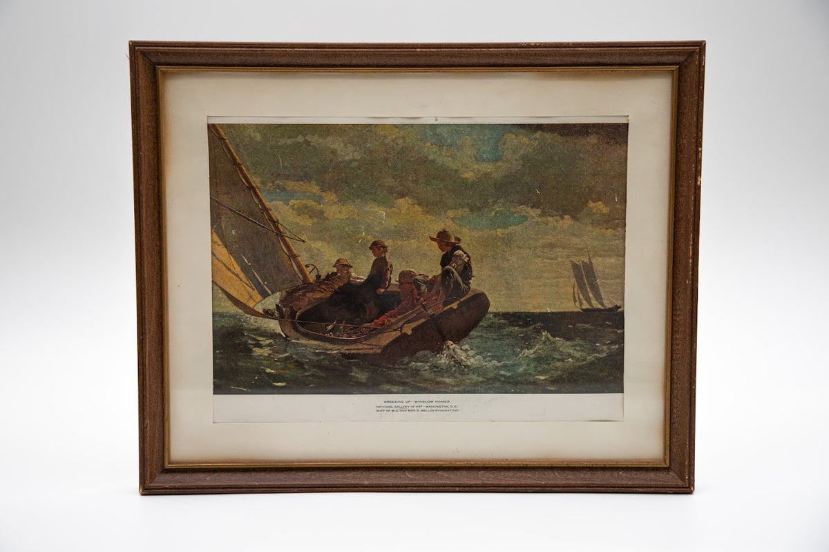 Breezing Up framed print, angled view