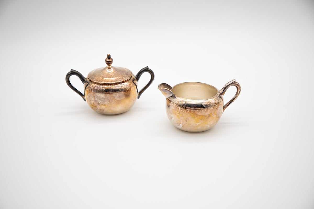 Vintage Silverplate Sugar Bowl & Creamer Set