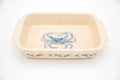 Vintage Nantucket Stoneware Blue Crab Casserole Dish