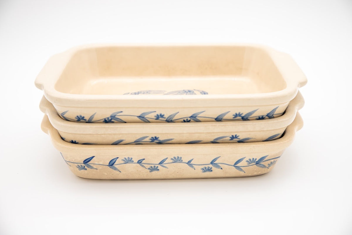 Vintage Nantucket Stoneware Blue Crab Casserole Dish